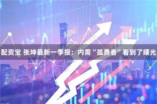 配资宝 张坤最新一季报：内需“孤勇者”看到了曙光